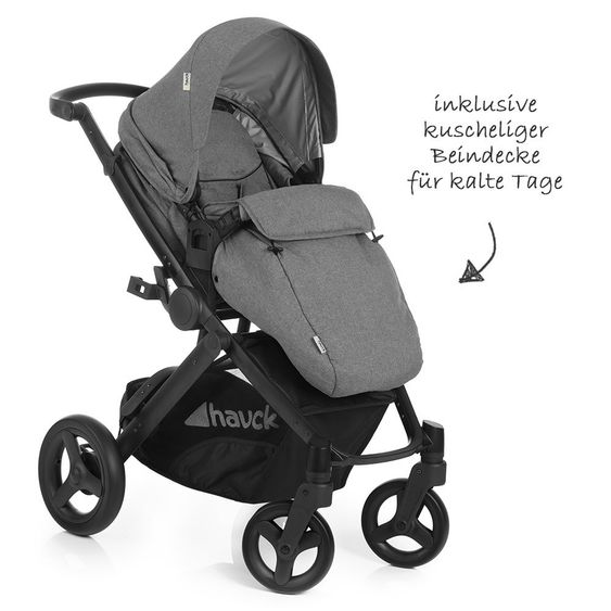 Hauck Set passeggino Maxan 4 Plus Trio - Pietra Melange