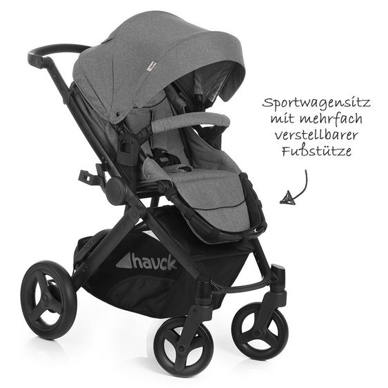 Hauck Set passeggino Maxan 4 Plus Trio - Pietra Melange