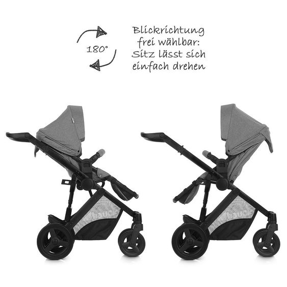 Hauck Set passeggino Maxan 4 Plus Trio - Pietra Melange