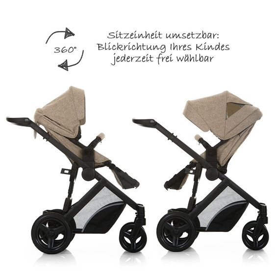 Hauck Stroller Set Maxan 4 Trio Set - Melange Beige