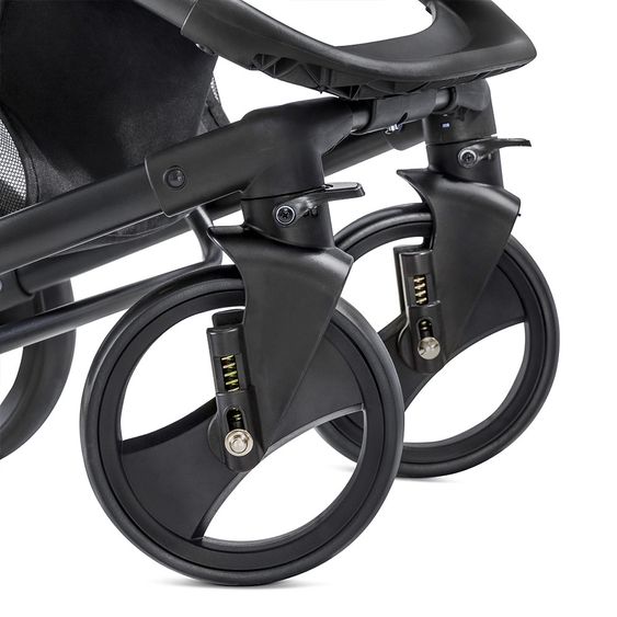 Hauck Kinderwagen-Set Pacific 4 Trioset inkl. Babywanne, Autositz und Sportwagen - Melange Charcoal