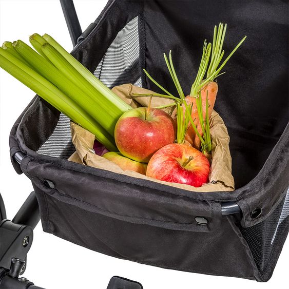 Hauck Kinderwagen-Set Pacific 4 Trioset inkl. Babywanne, Autositz und Sportwagen - Melange Charcoal