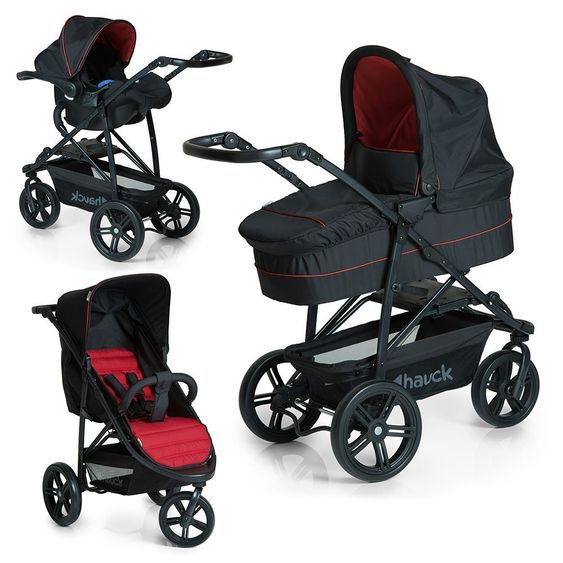 Hauck Kinderwagen-Set Rapid 3 Plus Trio Set - Caviar/Tango