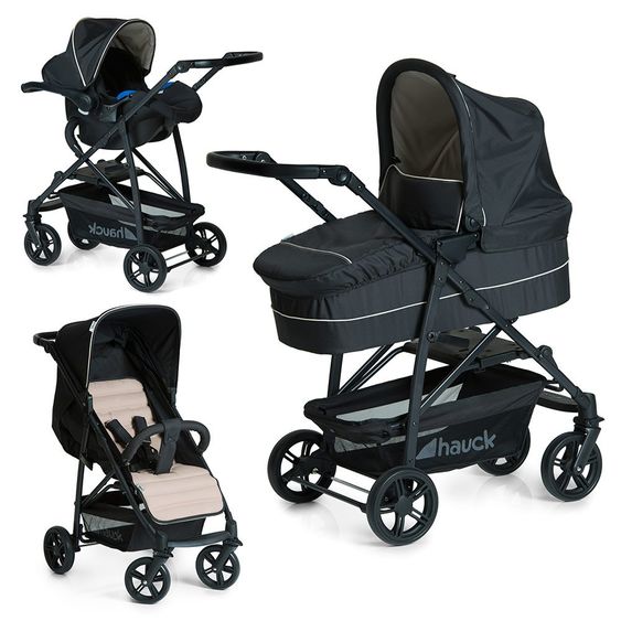 Hauck Kinderwagen-Set Rapid 4 Plus Trio Set - Caviar Beige