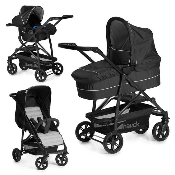 Hauck Kinderwagen-Set Rapid 4 Plus Trio Set - Caviar Silver