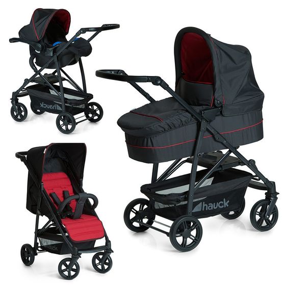 Hauck Kinderwagen-Set Rapid 4 Plus Trio Set - Caviar Tango