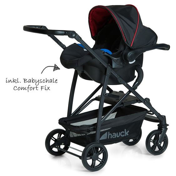 Hauck Kinderwagen-Set Rapid 4 Plus Trio Set - Caviar Tango