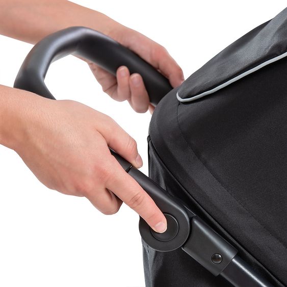 Hauck Kinderwagen-Set Rapid 4 Plus Trio Set mit Babywanne, Autositz und Sportwagen (bis 25 kg) - Caviar Black