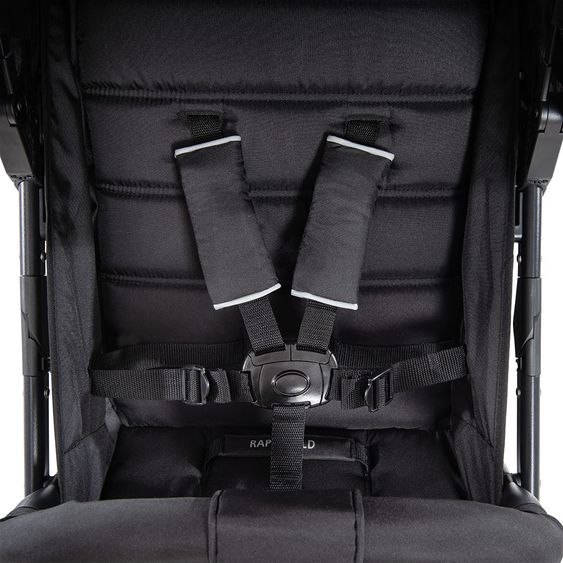 Hauck Kinderwagen-Set Rapid 4 Plus Trio Set mit Babywanne, Autositz und Sportwagen (bis 25 kg) - Caviar Black
