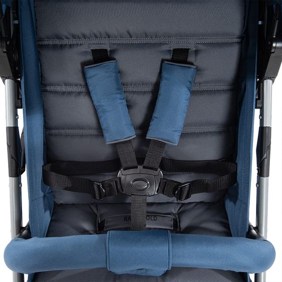Hauck Kinderwagen-Set Rapid 4 Plus Trio Set mit Babywanne, Autositz und Sportwagen (bis 25 kg) - Denim Grey