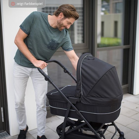 Hauck Kinderwagen-Set Rapid 4 Plus Trio Set mit Babywanne, Autositz und Sportwagen (bis 25 kg) - Denim Grey