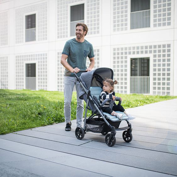 Hauck Set passeggino Rapid 4 Plus Trio con navicella, seggiolino auto e passeggino (fino a 25 kg) - Grigio Menta