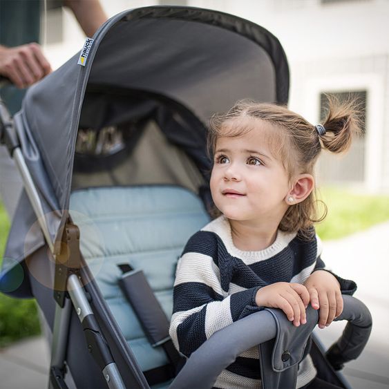 Hauck Set passeggino Rapid 4 Plus Trio con navicella, seggiolino auto e passeggino (fino a 25 kg) - Grigio Menta