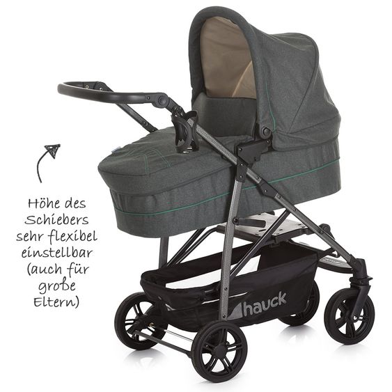Hauck Kinderwagen-Set Rapid 4S Plus Trioset Deluxe - Caviar Emerald