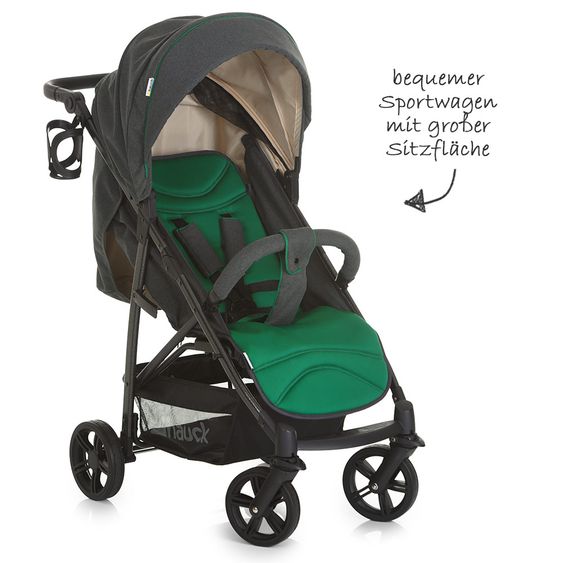 Hauck Kinderwagen-Set Rapid 4S Plus Trioset Deluxe - Caviar Emerald