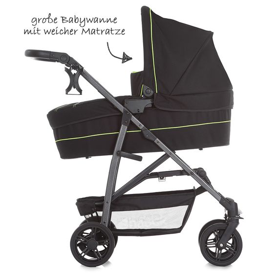 Hauck Kinderwagen-Set Rapid 4S Plus Trioset Deluxe - Caviar Neon Yellow