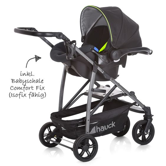 Hauck Kinderwagen-Set Rapid 4S Plus Trioset Deluxe - Caviar Neon Yellow