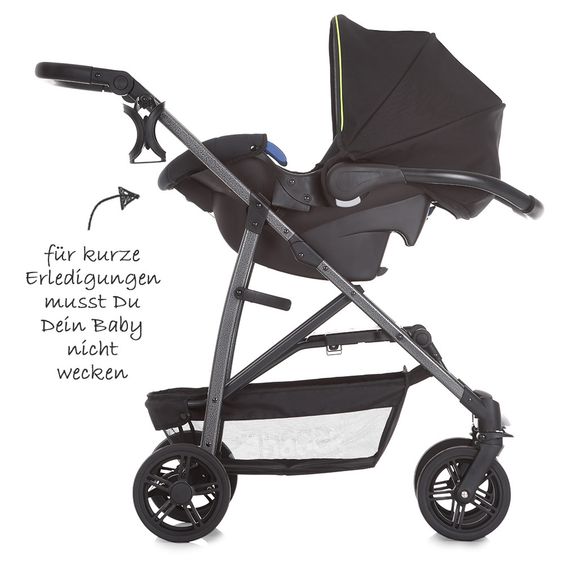 Hauck Kinderwagen-Set Rapid 4S Plus Trioset Deluxe - Caviar Neon Yellow