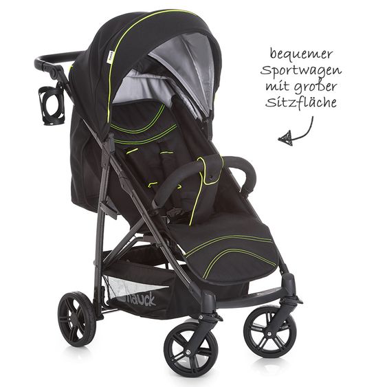 Hauck Kinderwagen-Set Rapid 4S Plus Trioset Deluxe - Caviar Neon Yellow