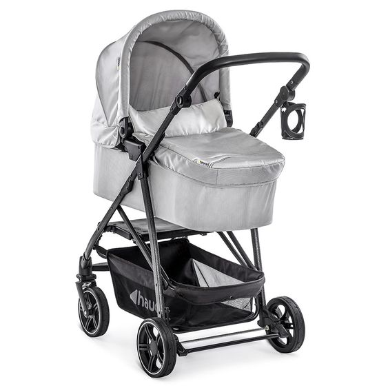 Hauck Stroller set Rapid 4S Plus trio set with baby bath, car seat and stroller (up to 25 kg) - Lunar Stone