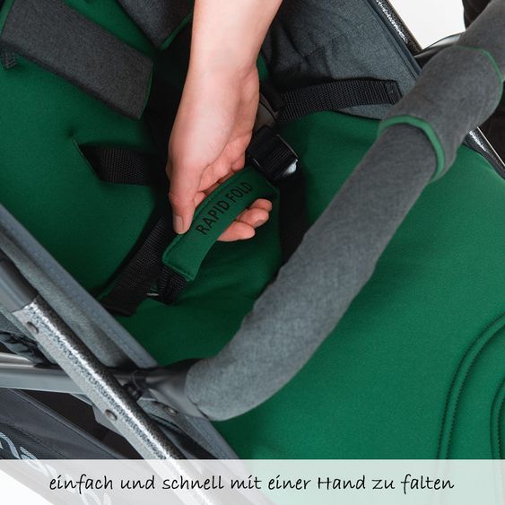 Hauck Set passeggino Rapid 4S Trio con base Isofix - Caviar Emerald
