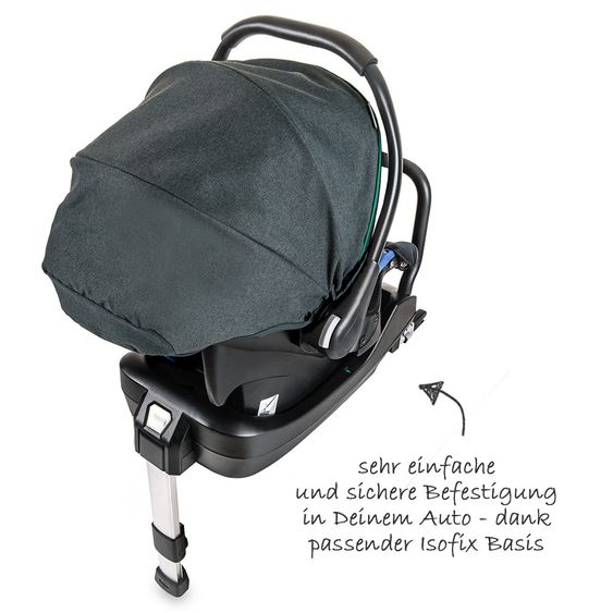 Hauck Set passeggino Rapid 4S Trio con base Isofix - Caviar Emerald