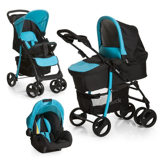 Hauck Set passeggino Shopper SLX Trio Set - Caviar Aqua