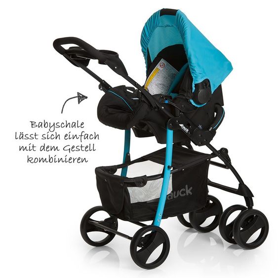 Hauck Set passeggino Shopper SLX Trio Set - Caviar Aqua