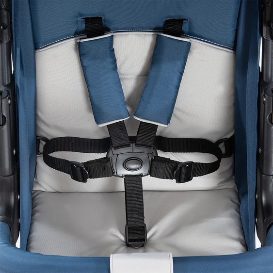 Hauck Kinderwagen-Set Shopper SLX Trio Set mit Babywanne, Autositz und Sportwagen (bis 25 kg) - Denim Grey