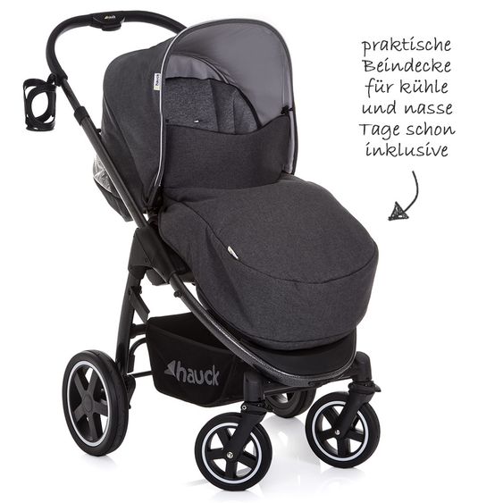 Hauck Kinderwagen-Set Soul Plus Trio Set inkl. Isofix Basis - Beluga