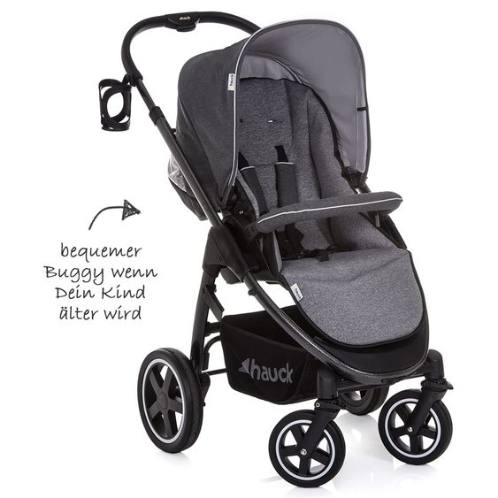 Hauck Kinderwagen-Set Soul Plus Trio Set inkl. Isofix Basis - Beluga