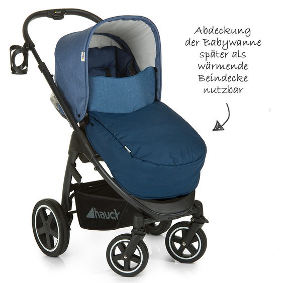 Hauck Kinderwagen-Set Soul Plus Trio Set inkl. Isofix Basis - Melange Navy