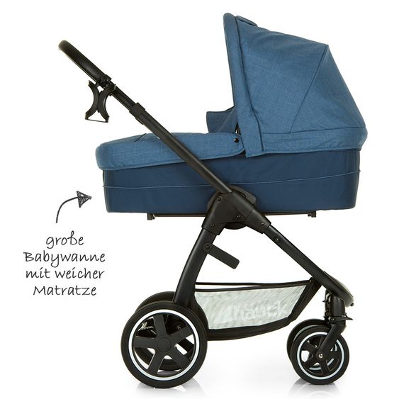 Hauck Kinderwagen-Set Soul Plus Trio Set inkl. Isofix Basis - Melange Navy