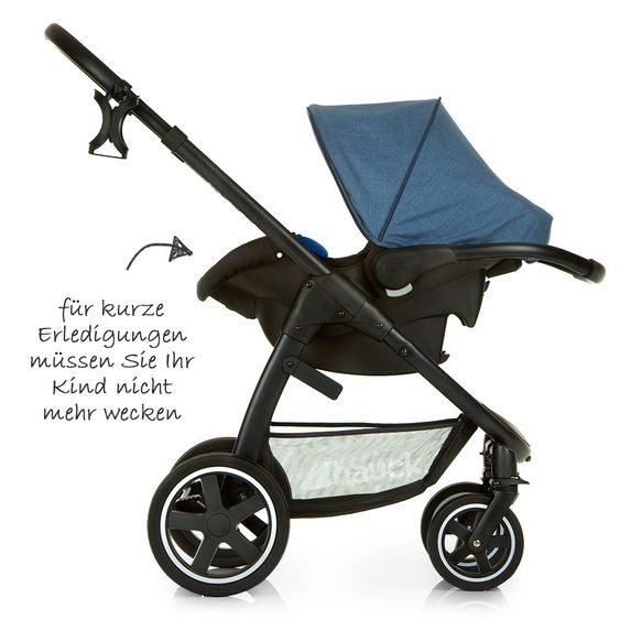 Hauck Kinderwagen-Set Soul Plus Trio Set inkl. Isofix Basis - Melange Navy