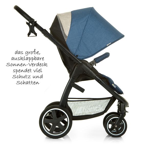 Hauck Kinderwagen-Set Soul Plus Trio Set inkl. Isofix Basis - Melange Navy