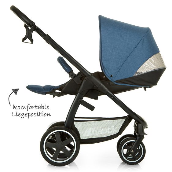 Hauck Kinderwagen-Set Soul Plus Trio Set inkl. Isofix Basis - Melange Navy