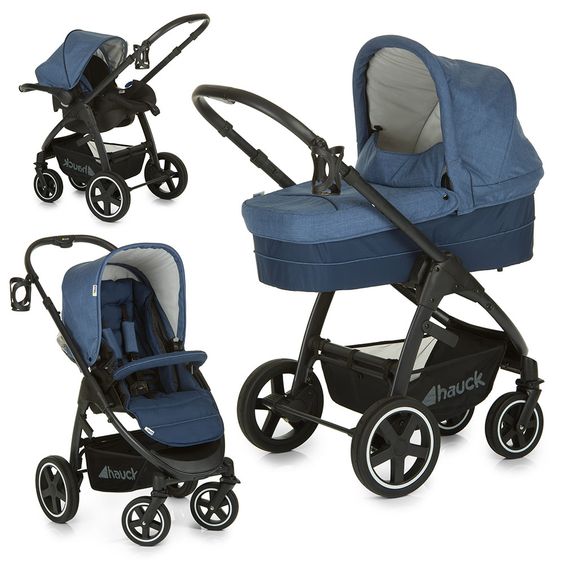 Hauck Stroller Soul Plus Trio Set - Melange Navy