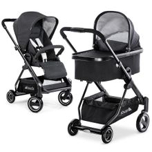 Kombi-Kinderwagen Apollo - inkl. Sportwagen und Babywanne für Neugeborene - Caviar