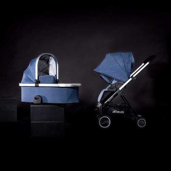 Hauck Passeggino Apollo Combi - incluso passeggino e navicella per neonati - Denim