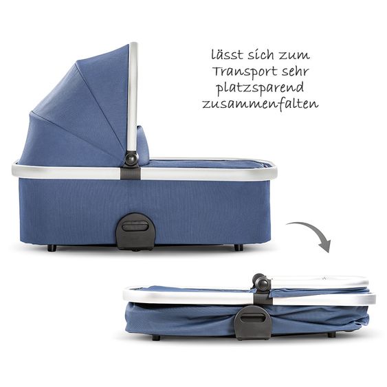 Hauck Passeggino Apollo Combi - incluso passeggino e navicella per neonati - Denim
