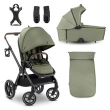 Passeggino Comfort N Care Set - include navicella, sedile sportivo, coprigambe e portabicchieri - Olive