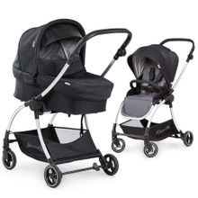 Kombi-kinderwagen Eagle 4S Duoset inkl. Sportwagen, Babywanne, Beindecke und Insektenschutz - Black Grey
