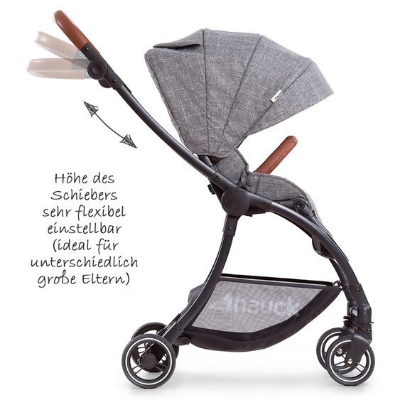 Hauck Kombi-kinderwagen Eagle 4S Duoset inkl. Sportwagen, Babywanne, Beindecke und Insektenschutz - Melange Grey