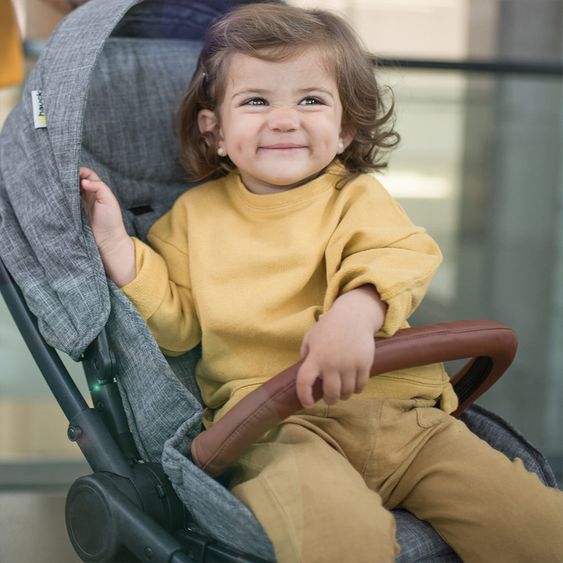 Hauck Kombi-kinderwagen Eagle 4S Duoset inkl. Sportwagen, Babywanne, Beindecke und Insektenschutz - Melange Grey