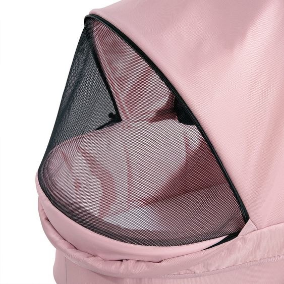 Hauck Kombi-Kinderwagen Eagle 4S Duoset inkl. Sportwagen, Babywanne, Beindecke und XXL Zubehörpaket - Pink Grey