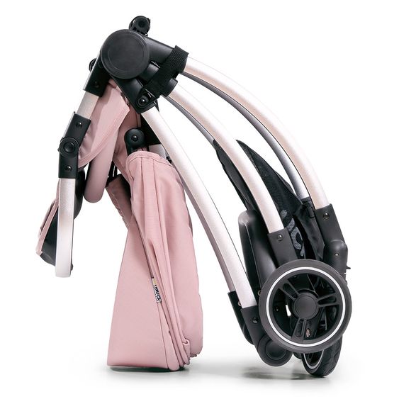 Hauck Kombi-Kinderwagen Eagle 4S Duoset inkl. Sportwagen, Babywanne, Beindecke und XXL Zubehörpaket - Pink Grey