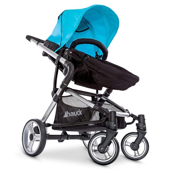 Hauck Kombi-Kinderwagen Manhattan - inkl. Babywanne und Sportsitz - Caviar Capri