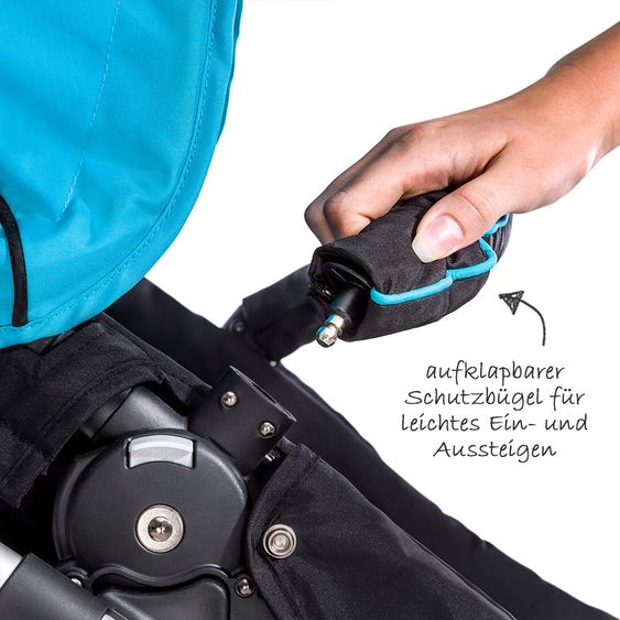 Hauck Kombi-Kinderwagen Manhattan - inkl. Babywanne und Sportsitz - Caviar Capri