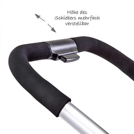 Hauck Kombi-Kinderwagen Manhattan - inkl. Babywanne und Sportsitz - Caviar Capri