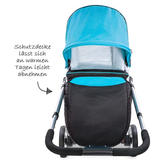 Hauck Kombi-Kinderwagen Manhattan - inkl. Babywanne und Sportsitz - Caviar Capri